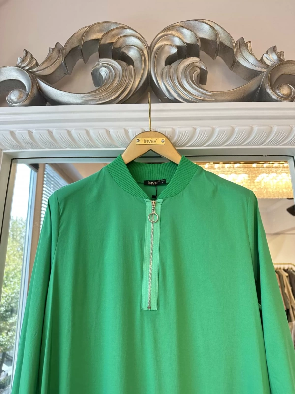 İNVEE Fermuar Detaylı Bonus Elbise