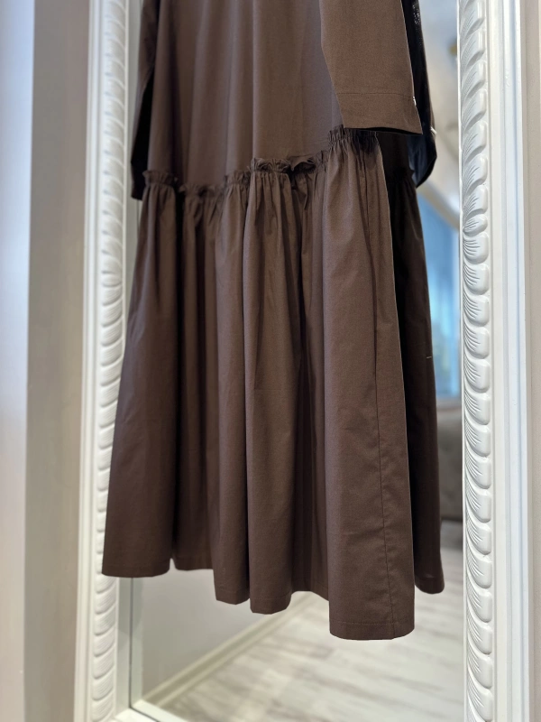 İNVEE 6389 Kahverengi Elbise