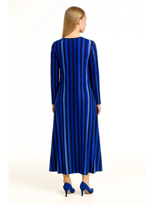 İNVEE 6407 Lacivert Triko Elbise