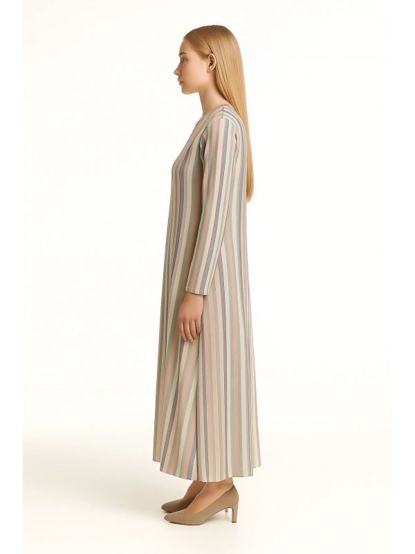 İNVEE 6407 Mint Triko Elbise