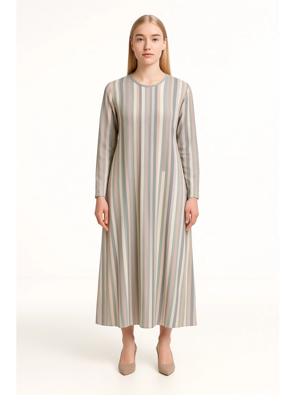 İNVEE 6407 Mint Triko Elbise