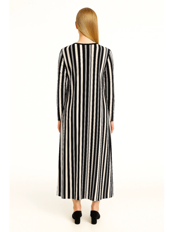 İNVEE 6407 Siyah Triko Elbise