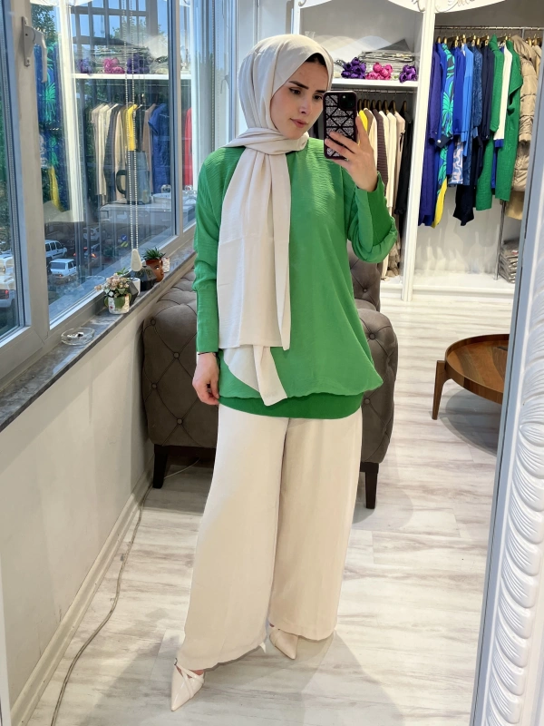 İNVEE 6419 Çimen Caz Tunik