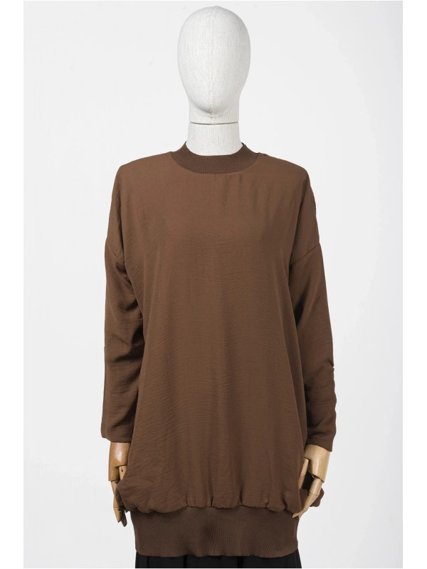 İNVEE 6419 Kakao Kahve Caz Tunik