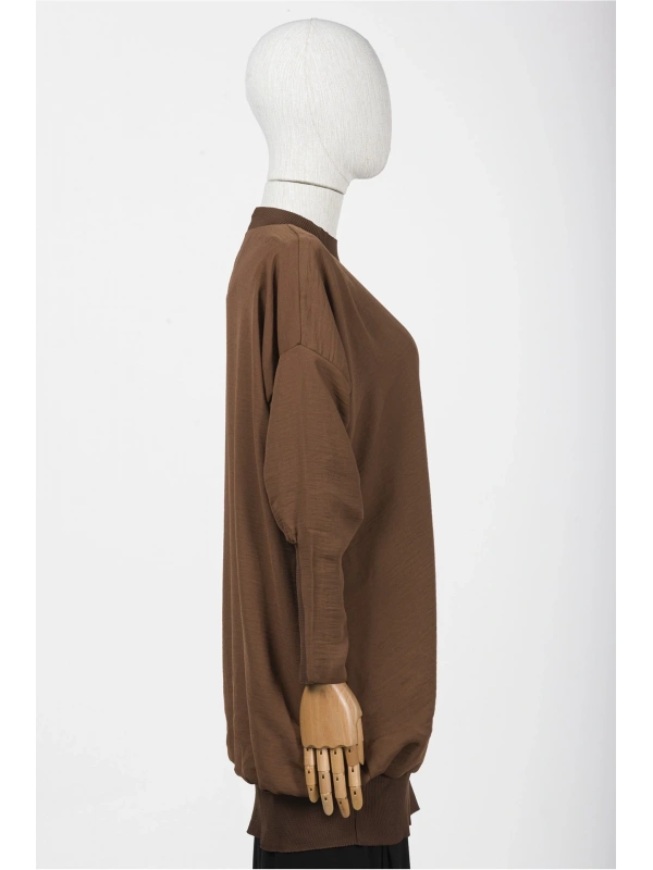 İNVEE 6419 Kakao Kahve Caz Tunik