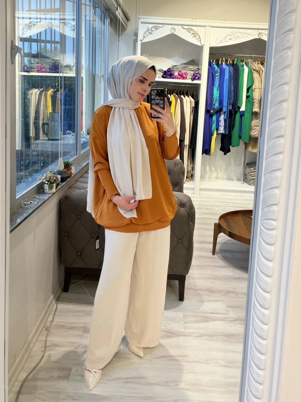 İNVEE 6419 Kiremit Caz Tunik