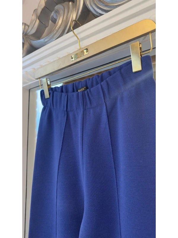 İNVEE 6613 Yün Karışımlı Triko Pantolon - Mor