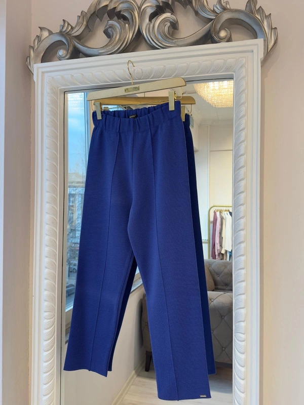 İNVEE 6613 Yün Karışımlı Triko Pantolon - Mor