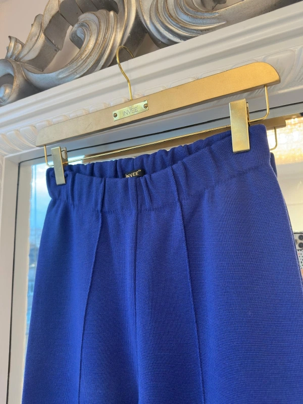 İNVEE 6613 Yün Karışımlı Triko Pantolon - Mor