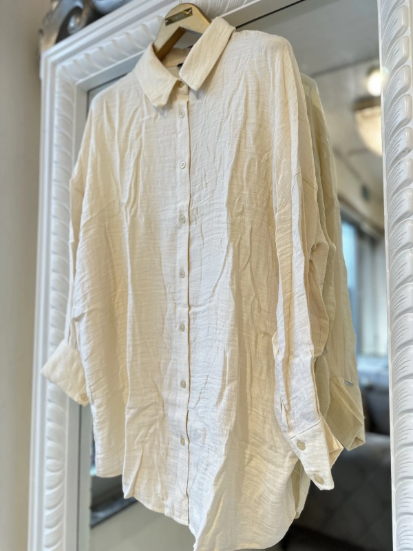 İNVEE 6638 Vanilya Gömlek