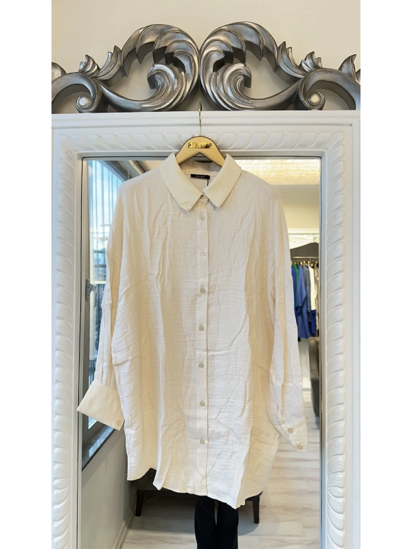 İNVEE 6638 Vanilya Gömlek