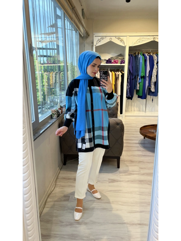 İNVEE 6652 Turkuaz Gömlek