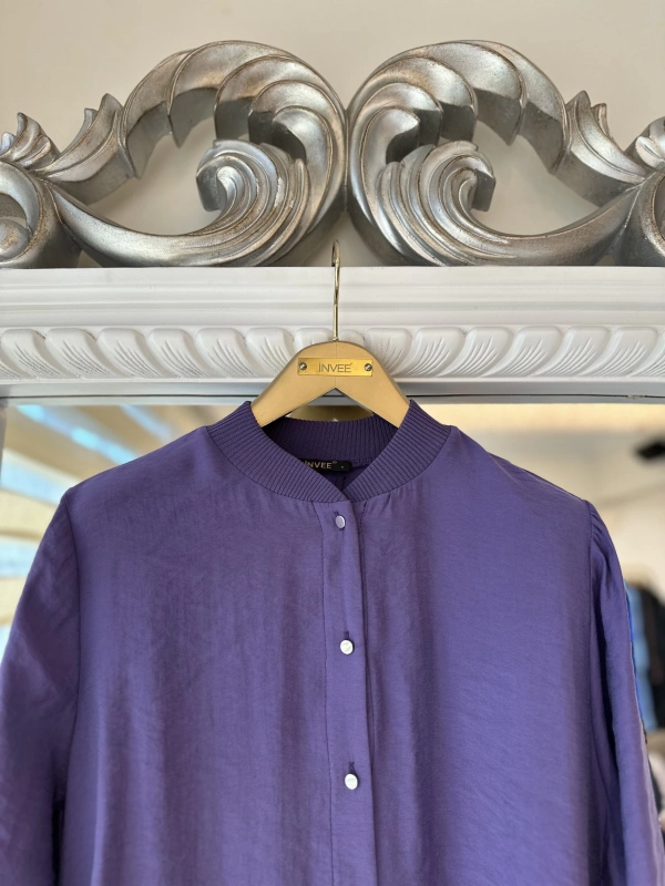 İNVEE 6674M Modal Gömlek - Mor