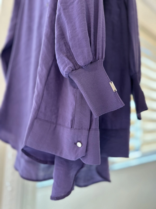 İNVEE 6674M Modal Gömlek - Mor