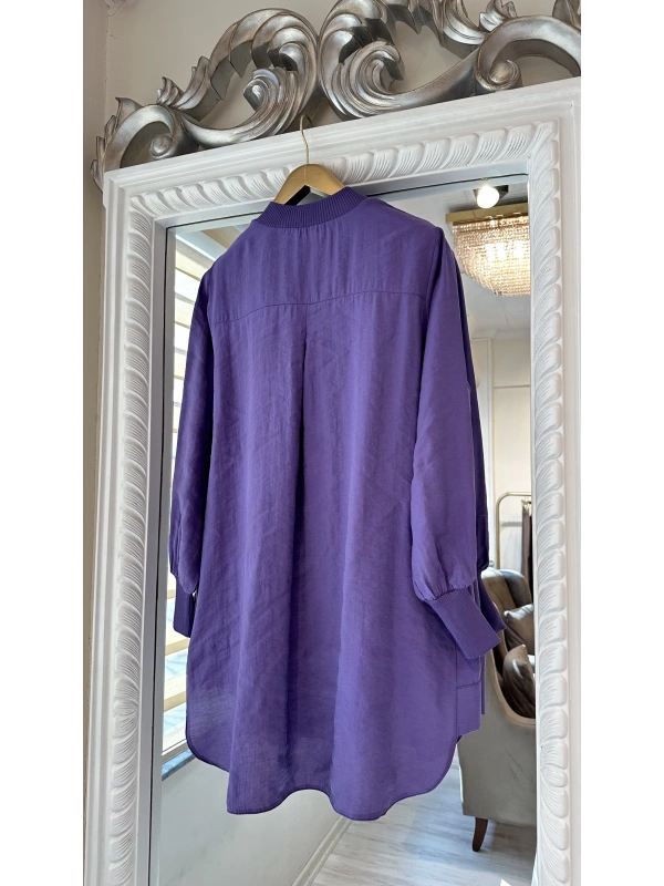 İNVEE 6674M Modal Gömlek - Mor