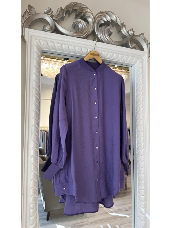 İNVEE 6674M Modal Gömlek - Mor