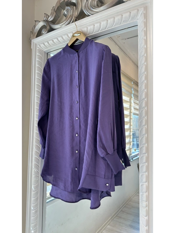 İNVEE 6674M Modal Gömlek - Mor
