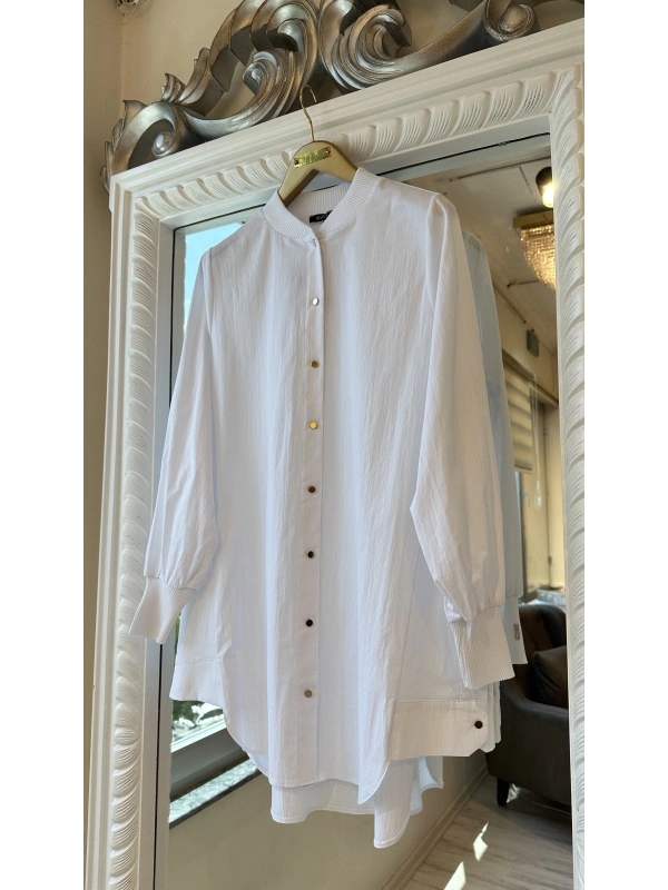 İNVEE 6674Y Modal Gömlek - Beyaz