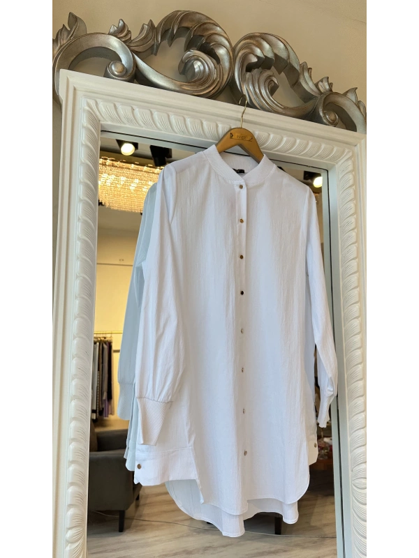 İNVEE 6674Y Modal Gömlek - Beyaz