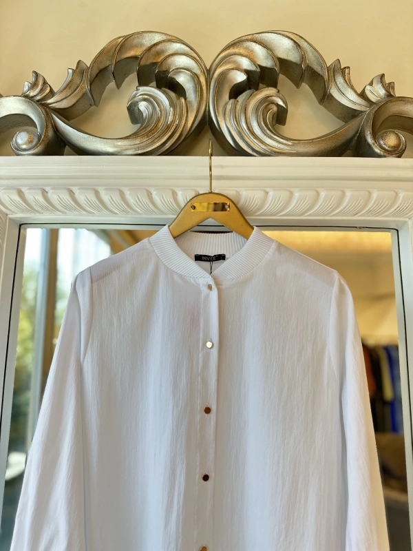 İNVEE 6674Y Modal Gömlek - Beyaz