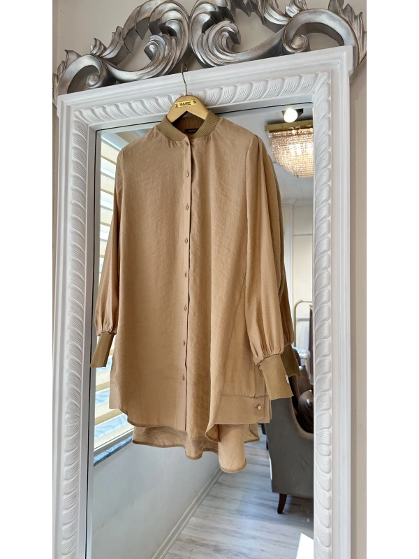 İNVEE 6674M Modal Gömlek - Camel