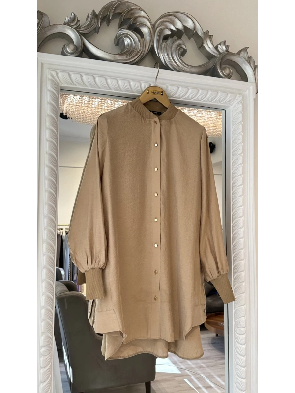 İNVEE 6674M Modal Gömlek - Camel