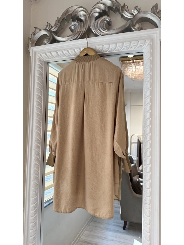 İNVEE 6674M Modal Gömlek - Camel