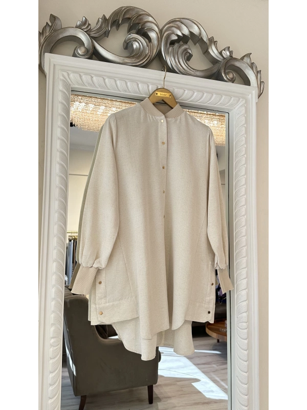 İNVEE 6674Y Modal Gömlek - Kemik