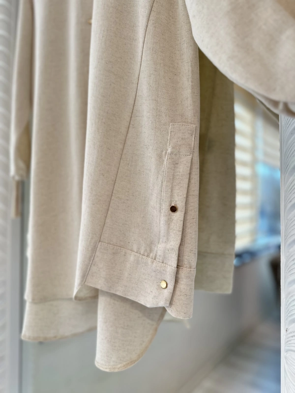 İNVEE 6674Y Modal Gömlek - Kemik