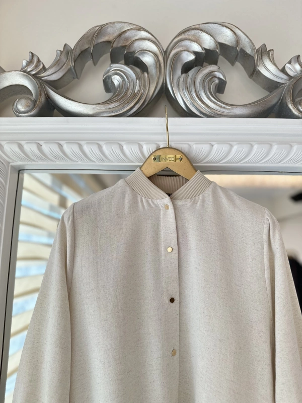 İNVEE 6674Y Modal Gömlek - Kemik