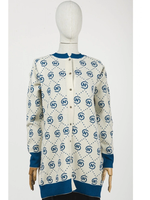 İNVEE 6692 Desenli Triko Hırka