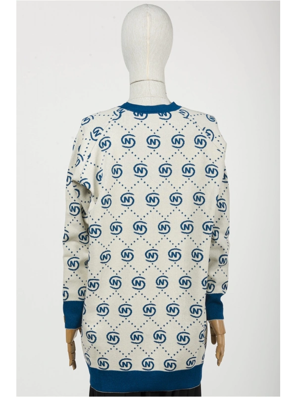 İNVEE 6692 Desenli Triko Hırka