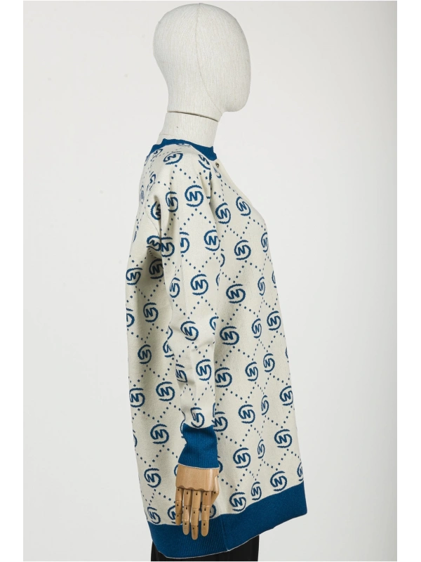 İNVEE 6692 Desenli Triko Hırka