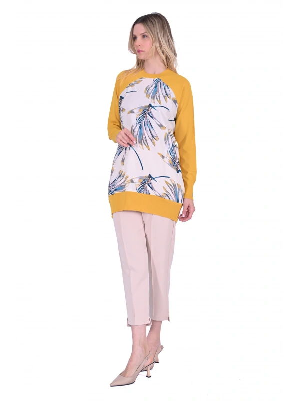 İNVEE 6723 Tunik - Sarı