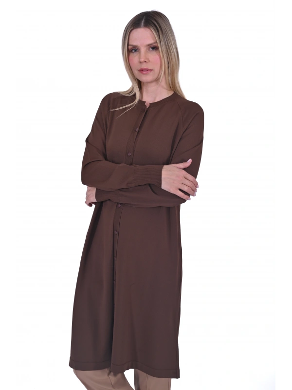 İNVEE 6738 Triko Hırka - Brownie