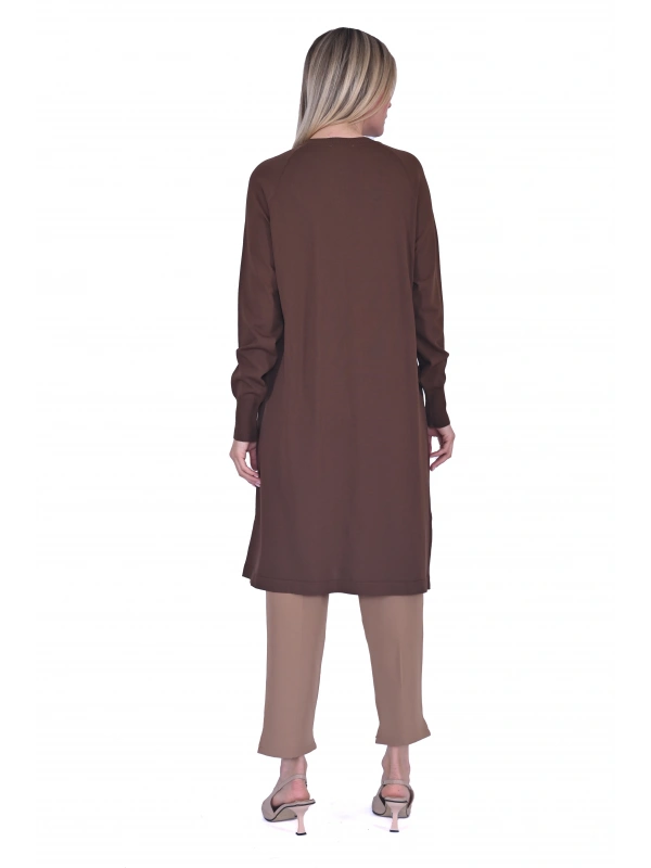 İNVEE 6738 Triko Hırka - Brownie