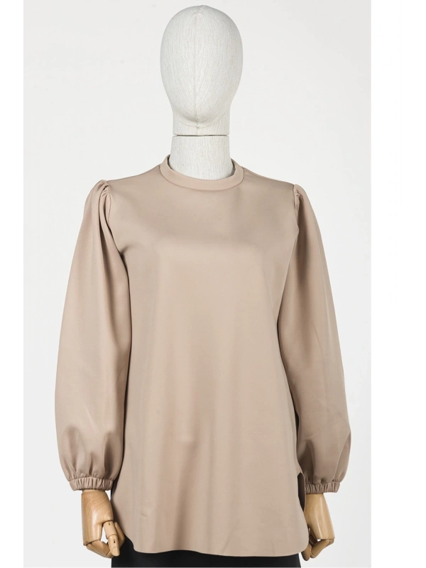 İNVEE 6745 Bej Scuba Tunik