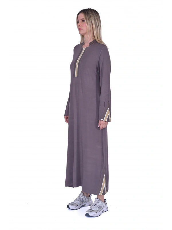 INVEE 6754 İki İplik Vizon Elbise