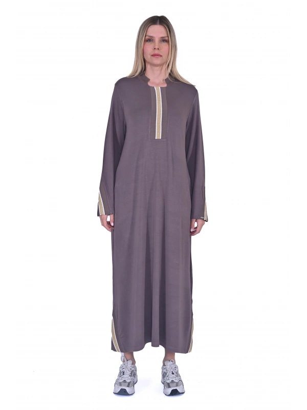 INVEE 6754 İki İplik Vizon Elbise