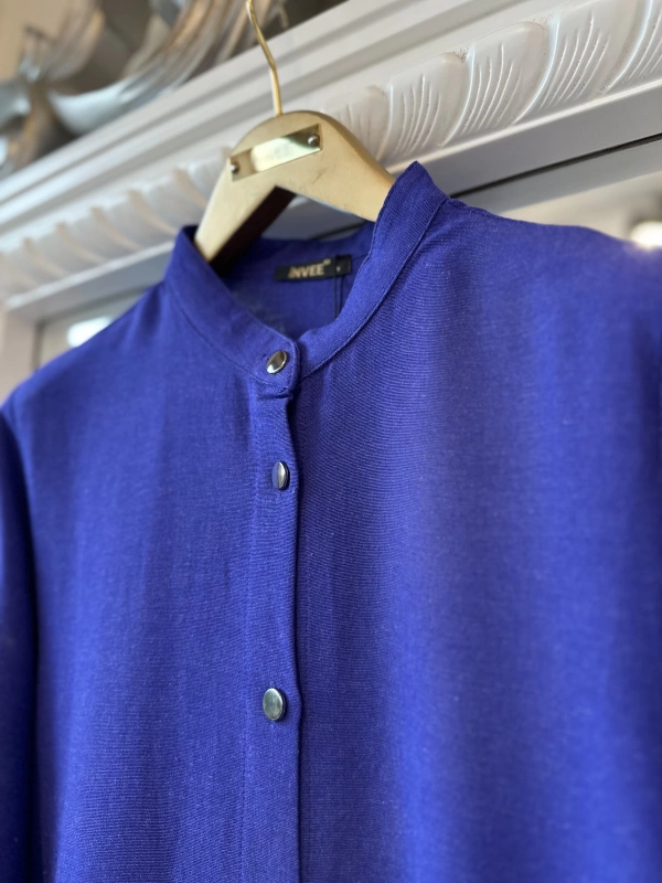 İNVEE Keten Karışımlı Kap - Mor