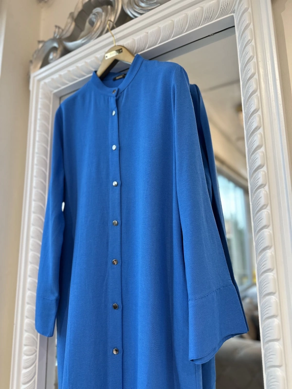 İNVEE Keten Karışımlı Kap - Sax