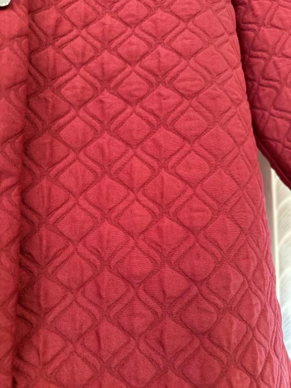 İNVEE 6827 Desenli Kapitone Ceket - Bordo