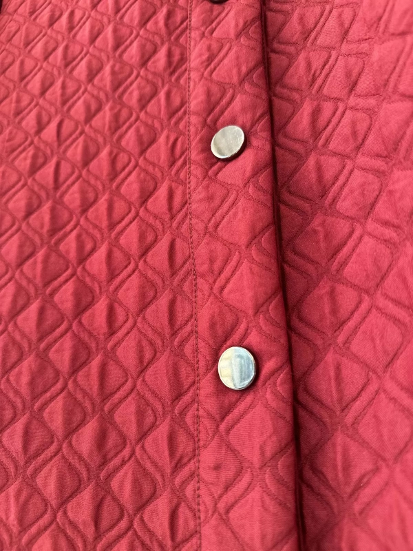 İNVEE 6827 Desenli Kapitone Ceket - Bordo