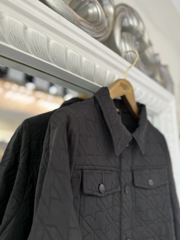 İNVEE 6827 Kapitone Siyah Ceket