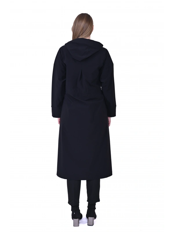 İNVEE 6830 Siyah Trenç