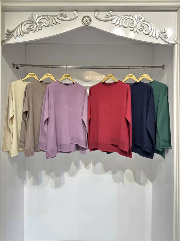 İNVEE 6859 Kısa Triko Tunik - Lacivert