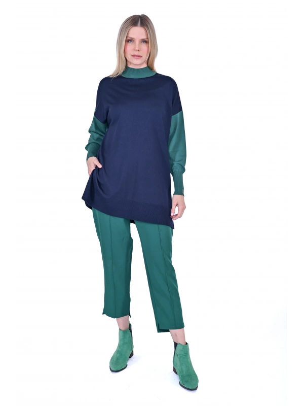 İNVEE 6862 Lacivert Triko Tunik