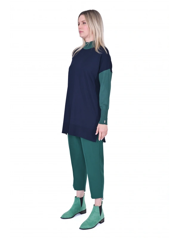 İNVEE 6862 Lacivert Triko Tunik