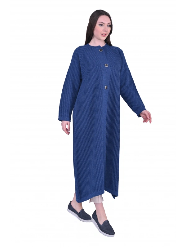 İNVEE 6866 Yün Karışımlı İndigo Kap