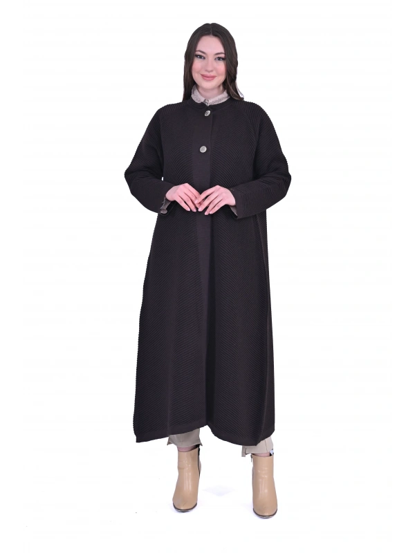 İNVEE 6866 Yün Karışımlı Kahverengi Kap